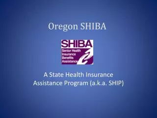 Oregon SHIBA