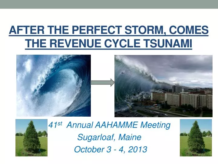 after the perfect storm comes the revenue cycle tsunami