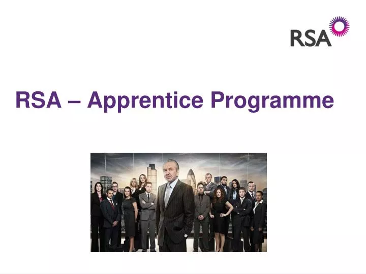 rsa apprentice programme