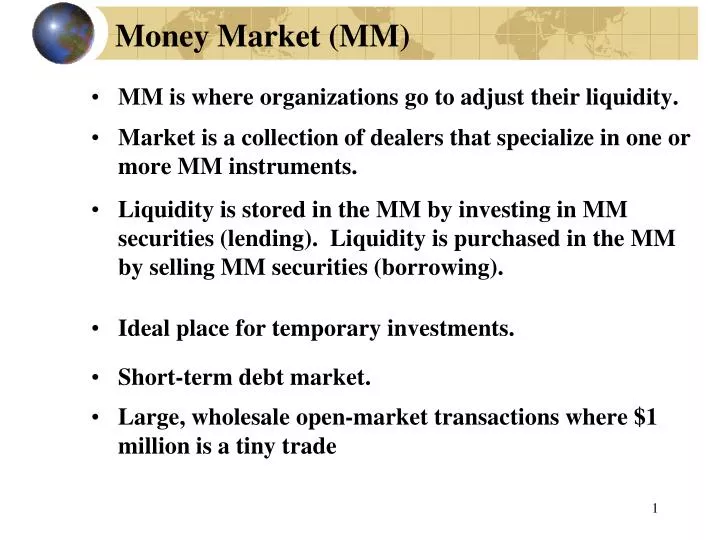 money market mm