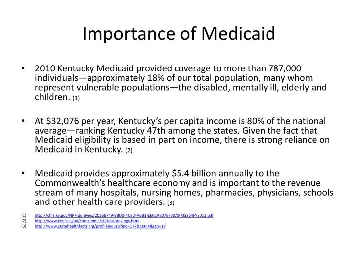 importance of medicaid