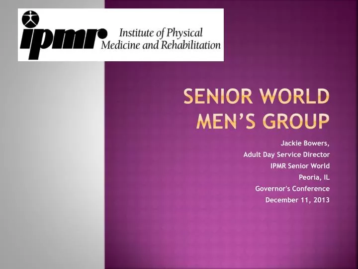 senior world men s group