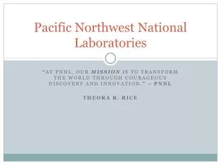 Pacific Northwest National Laboratories
