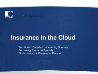 Insurance in the Cloud