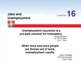 Jobs and Unemployment