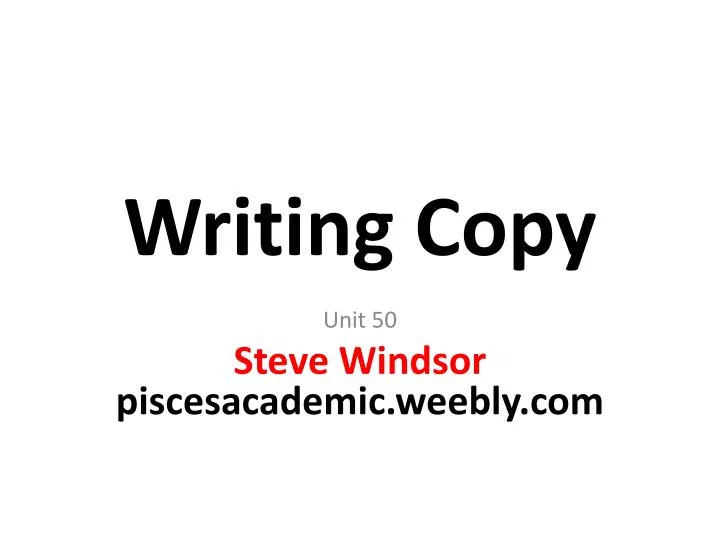 writing copy