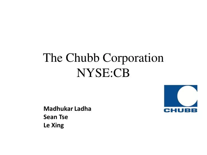 the chubb corporation nyse cb
