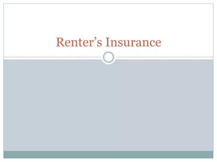 renter s insurance