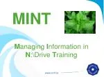 MINT - slide 1
