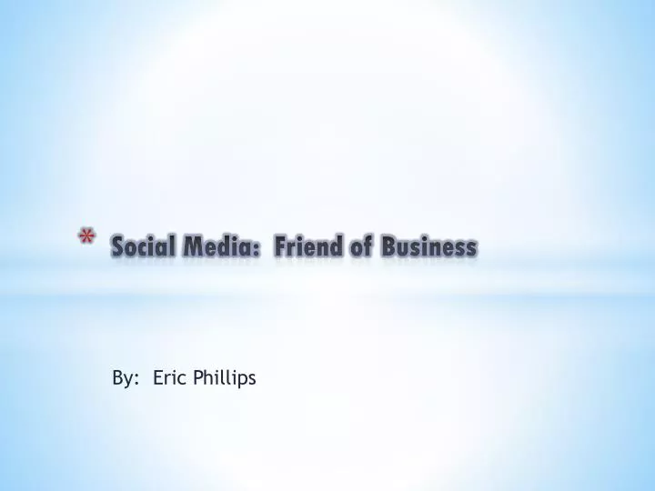 social media friend of business