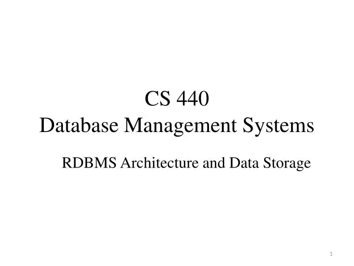 cs 440 database management systems