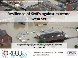 Resilience of SMEs against extreme weather