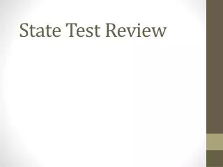 State Test Review