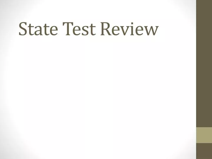 state test review