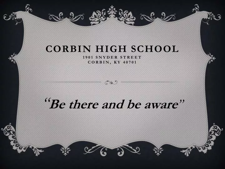 corbin high school 1901 snyder street corbin ky 40701