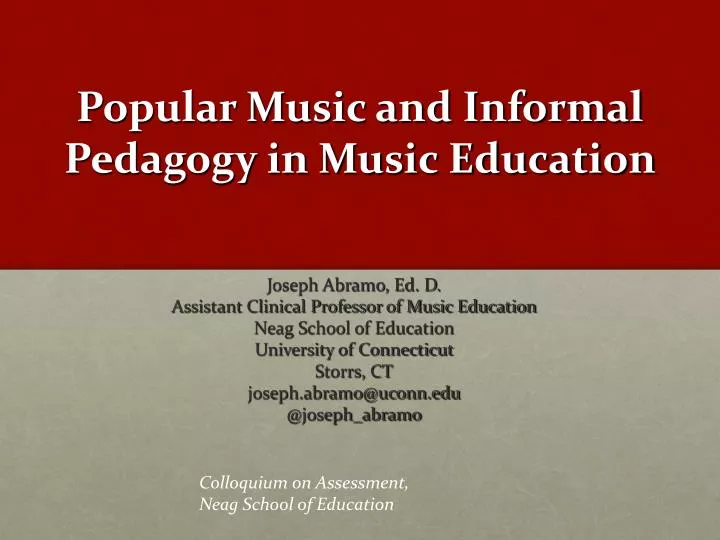 popular music and informal pedagogy in music education