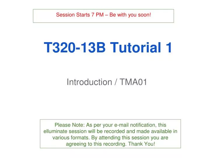 t320 13b tutorial 1