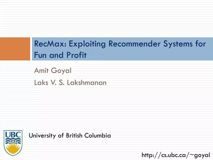 recmax exploiting recommender systems for fun and profit