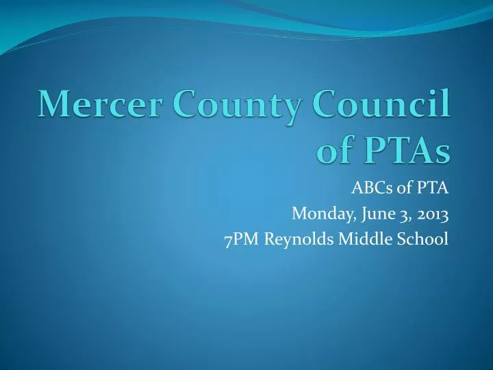 mercer county council of ptas