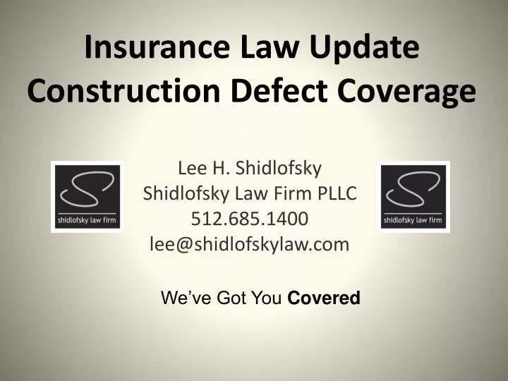 insurance law update construction defect coverage
