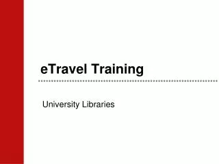 eTravel Training