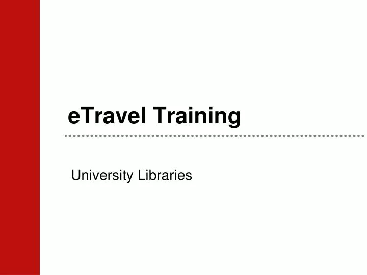 etravel training