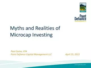 Myths and Realities of Microcap Investing