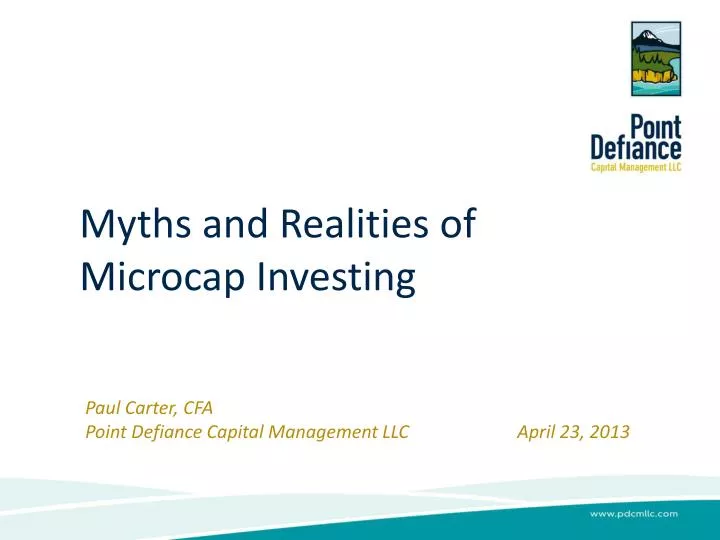 myths and realities of microcap investing