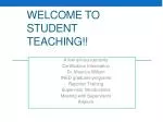 Welcome to Student Teaching!!