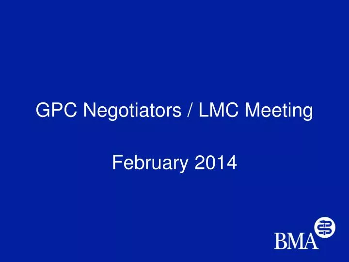 gpc negotiators lmc meeting