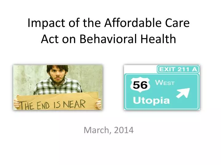 impact of the affordable care act on behavioral health