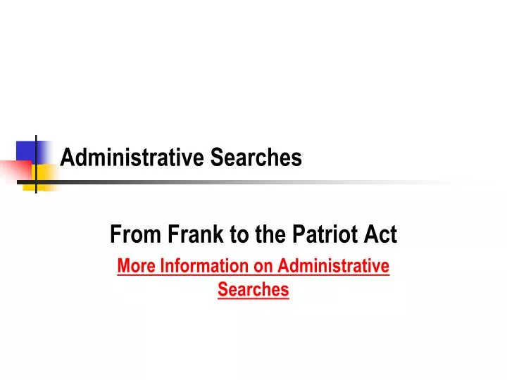 administrative searches