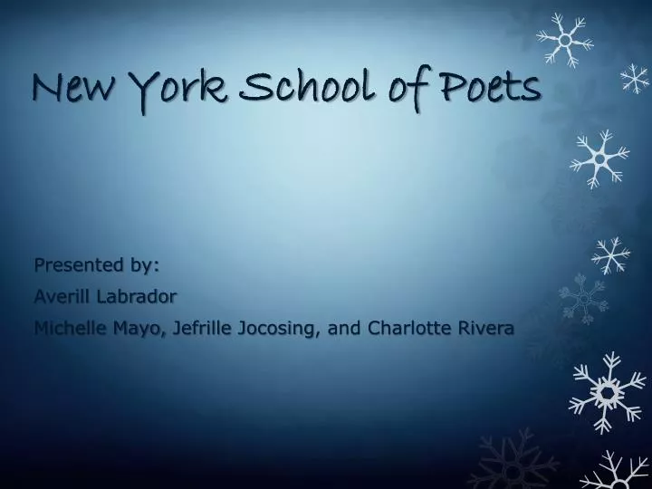 new york school of poets