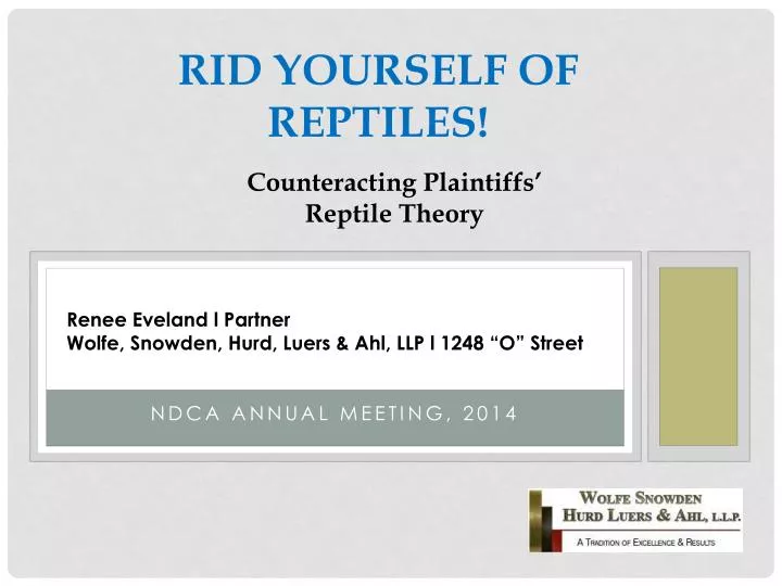 rid yourself of reptiles