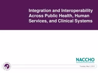 Integration and Interoperability Across Public Health, Human Services, and Clinical Systems