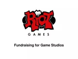 Fundraising for Game Studios