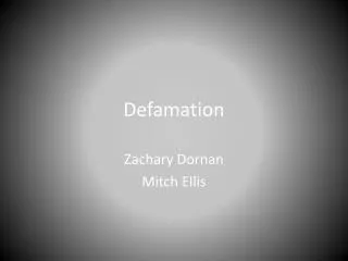 Defamation