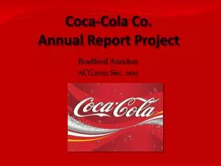 Coca-Cola Co. Annual Report Project