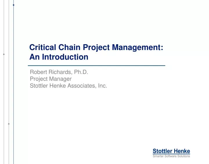 critical chain project management an introduction