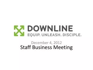 Staff Business Meeting