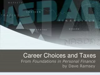 Career Choices and Taxes
