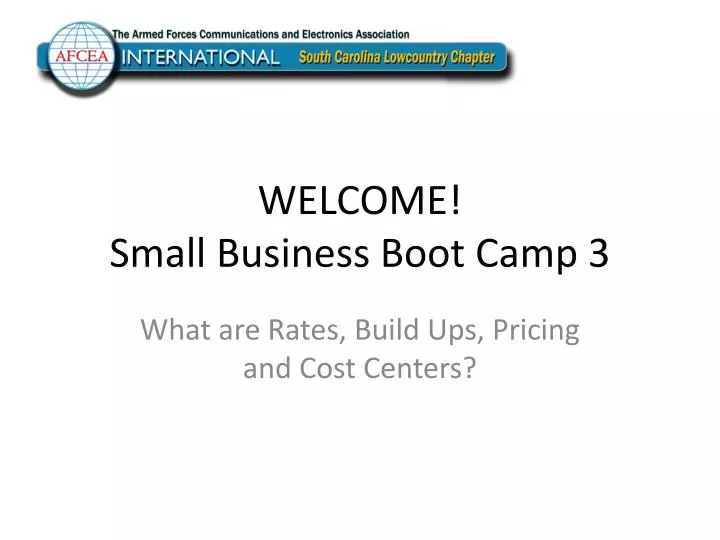 welcome small business boot camp 3