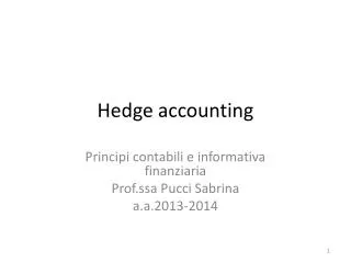 Hedge accounting