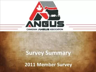 Survey Summary 2011 Member Survey