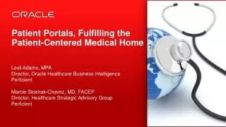 Patient Portals, Fulfilling the Patient-Centered Medical Home