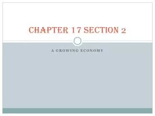 CHAPTER 17 SECTION 2