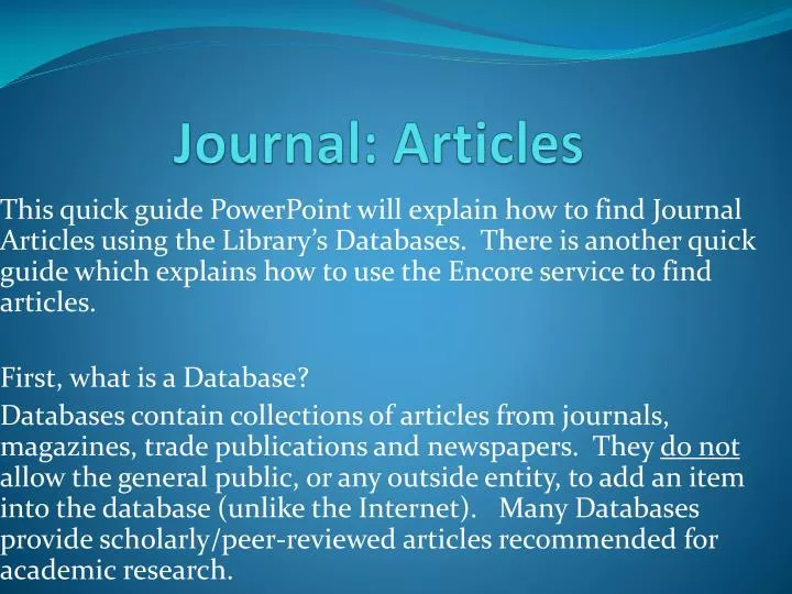 journal articles