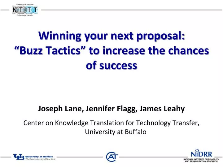 winning your next proposal buzz tactics to increase the chances of success