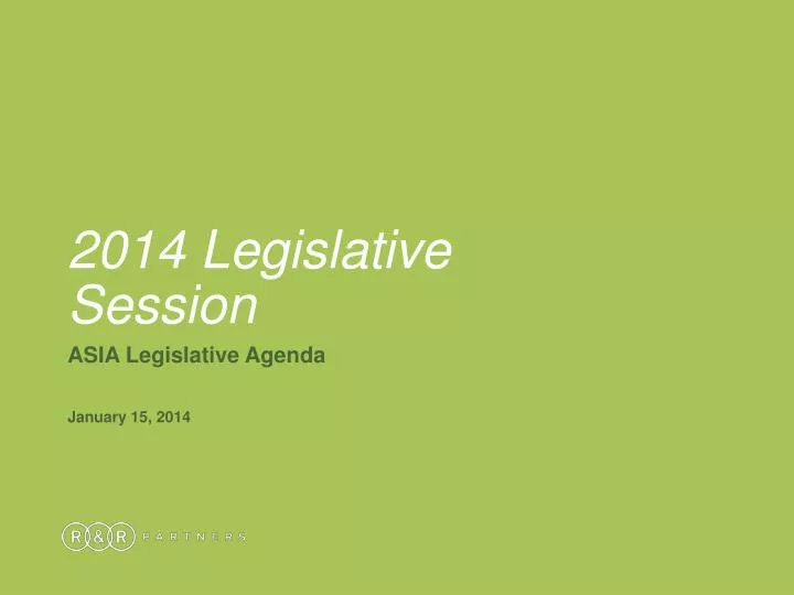 2014 legislativ e session