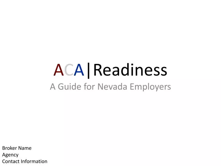 a c a readiness